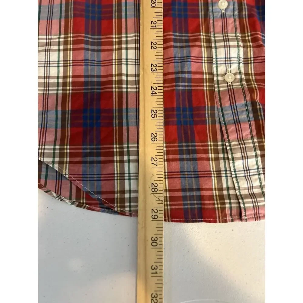 NWT J Crew Plaid Slim Secret Wash Cotton Poplin Shirt Size Small Preppy Academia